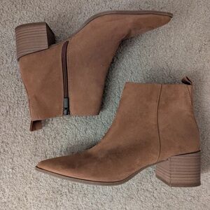 Target Brown Ankle Boots with Zipper
